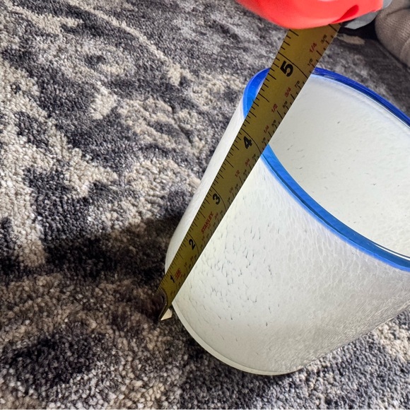 Blue Rimmed Glass Tumbler - Picture 4 of 6